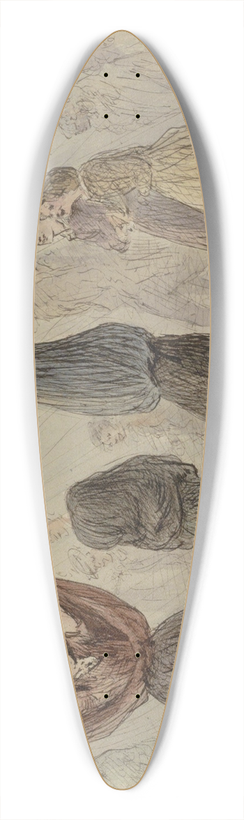 Alexander Ver Huell - Fabrieksmeisjes in een regenbui 39.3 inch art pintail longboard deck