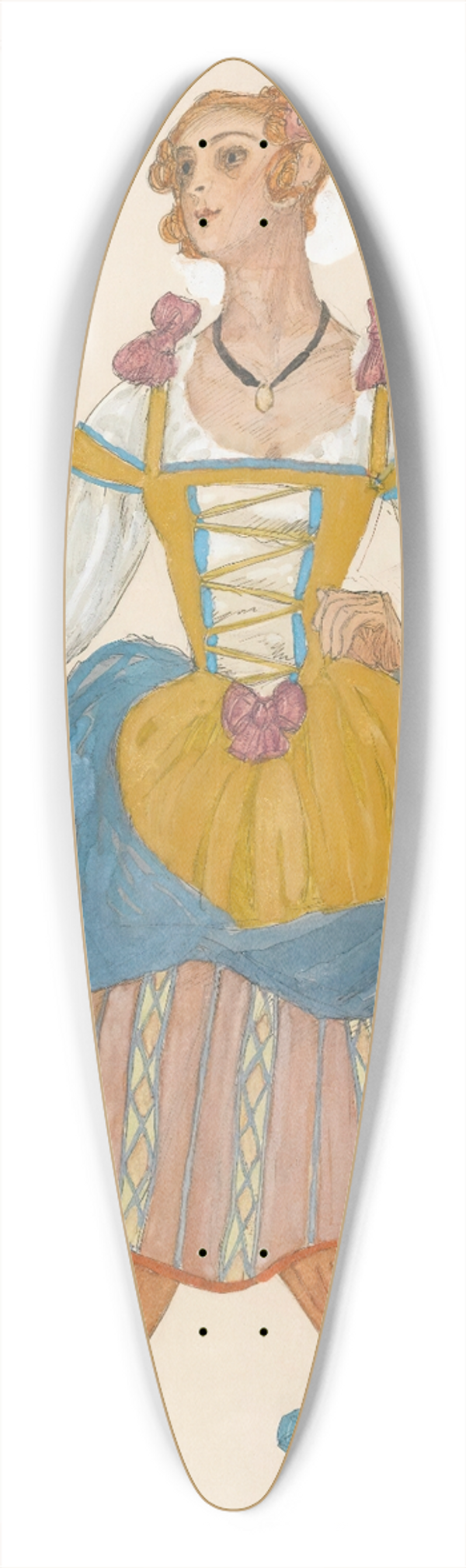 Alexander Yakovlevich Golovin - Costume Design For The May Queen I 39.3 inch art pintail longboard deck