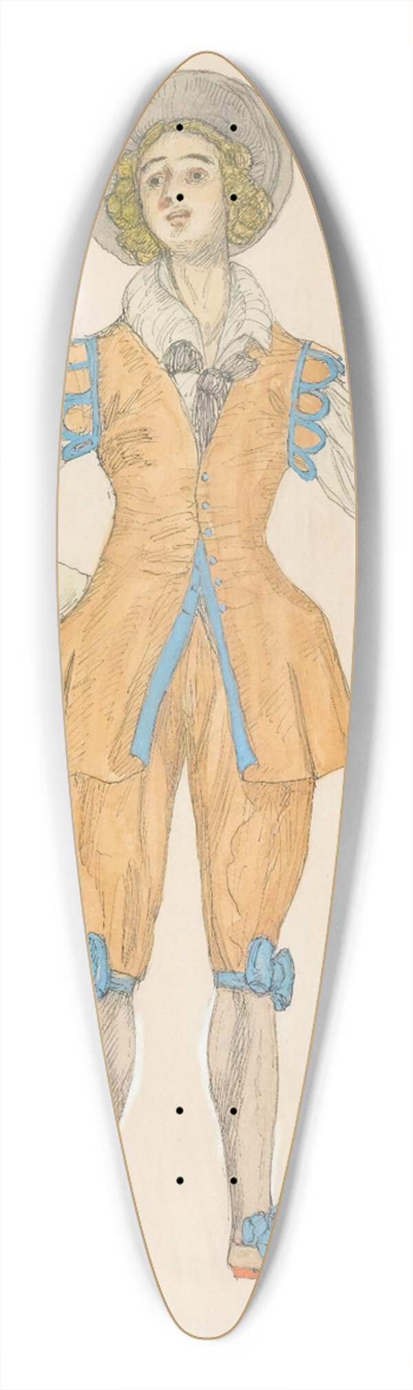 Alexander Yakovlevich Golovin - Costume Design For The May Queen III 39.3 inch art pintail longboard deck
