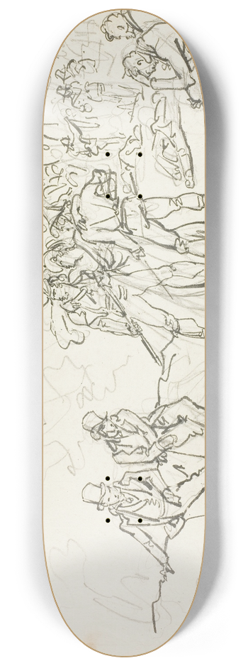 Bartolomeo Pinelli - The Stagecoach Holdup 8.25 inch art skate deck