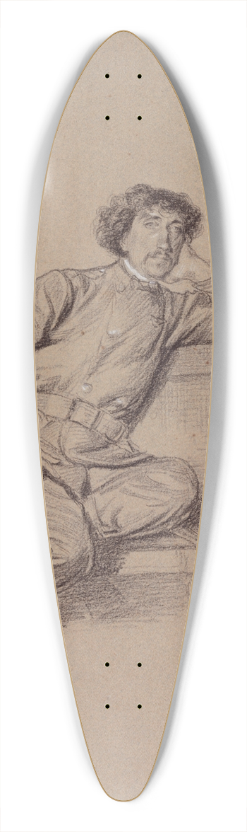 Alexandre Bida - Portrait de Charles Garnier pendant le sige de Paris. 39.3 inch art pintail longboard deck