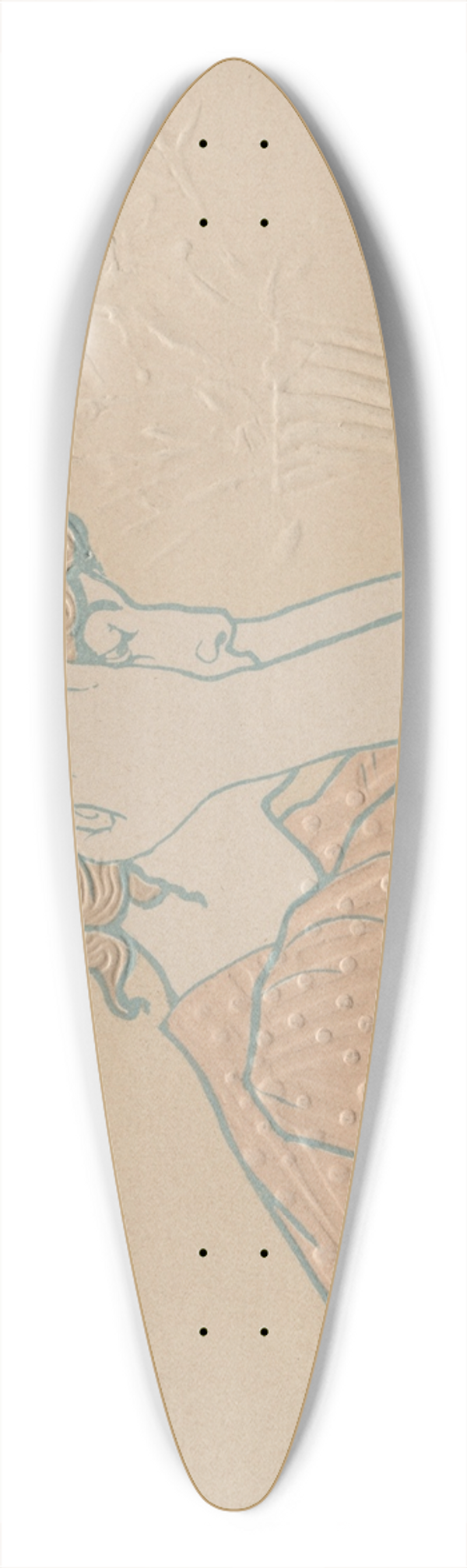 Alexandre Charpentier - Young Woman Reading 39.3 inch art pintail longboard deck