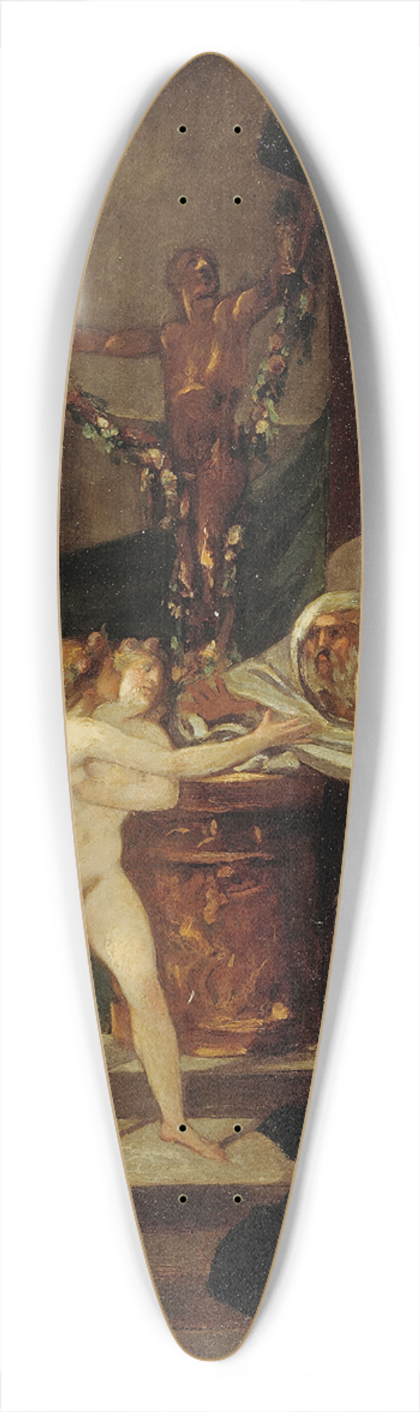 Alexandre Evariste Fragonard - The Feast Of Bacchus 39.3 inch art pintail longboard deck