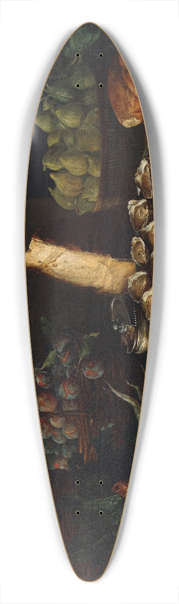 Alexandre Franois Desportes - Breakfast Piece with Oysters 39.3 inch art pintail longboard deck