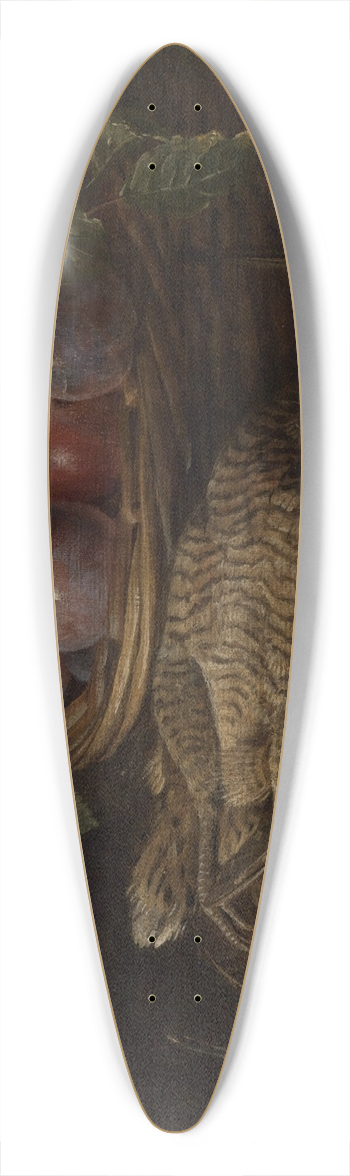 Alexandre Franois Desportes - Still life with plums and two snipes on a stone table 39.3 inch art pintail longboard deck