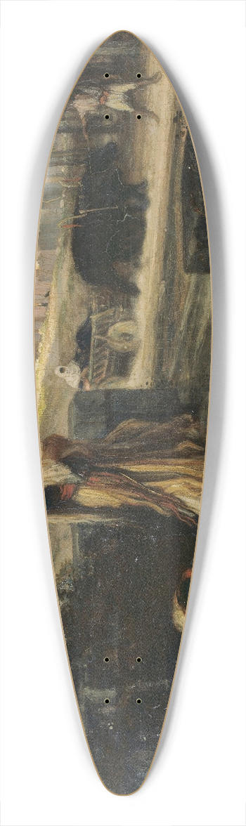 Alexandre-Gabriel Decamps - Eastern Women at a Well 39.3 inch art pintail longboard deck