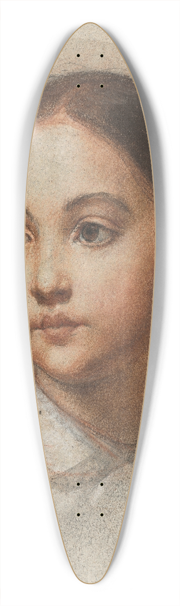 Alexandre Hesse - Head of a Young Girl 39.3 inch art pintail longboard deck