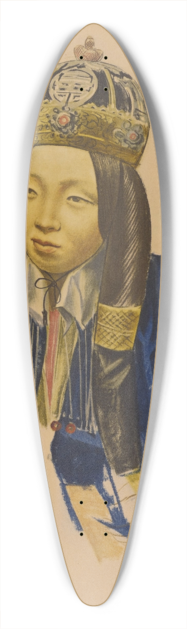 Alexandre Jacovleff - Princesse Nirgidma de Torhout 39.3 inch art pintail longboard deck