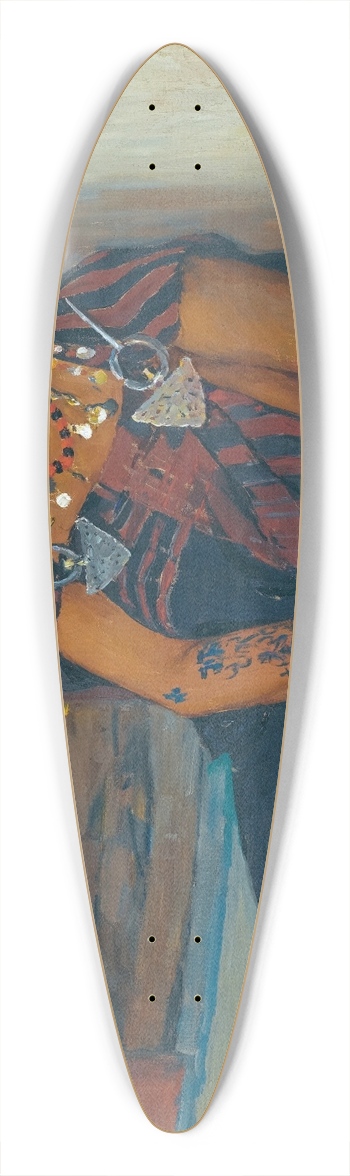 Alexandre Roubtzoff - Moubaraka InKairouan 39.3 inch art pintail longboard deck