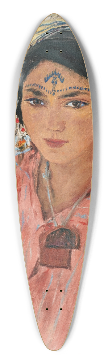 Alexandre Roubtzoff - Portrait of Acha 39.3 inch art pintail longboard deck