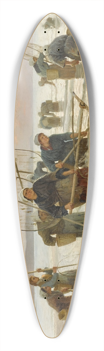 Alexei Danilovich Kivshenko - Prawn Fishingin Normandy 39.3 inch art pintail longboard deck