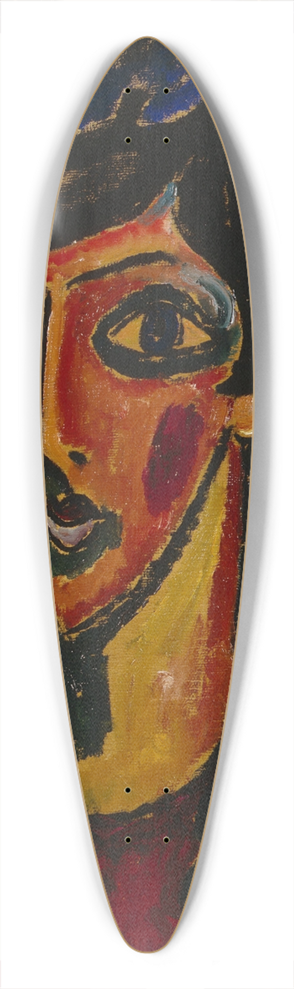 Alexej von Jawlensky - The Blue Mantilla 39.3 inch art pintail longboard deck