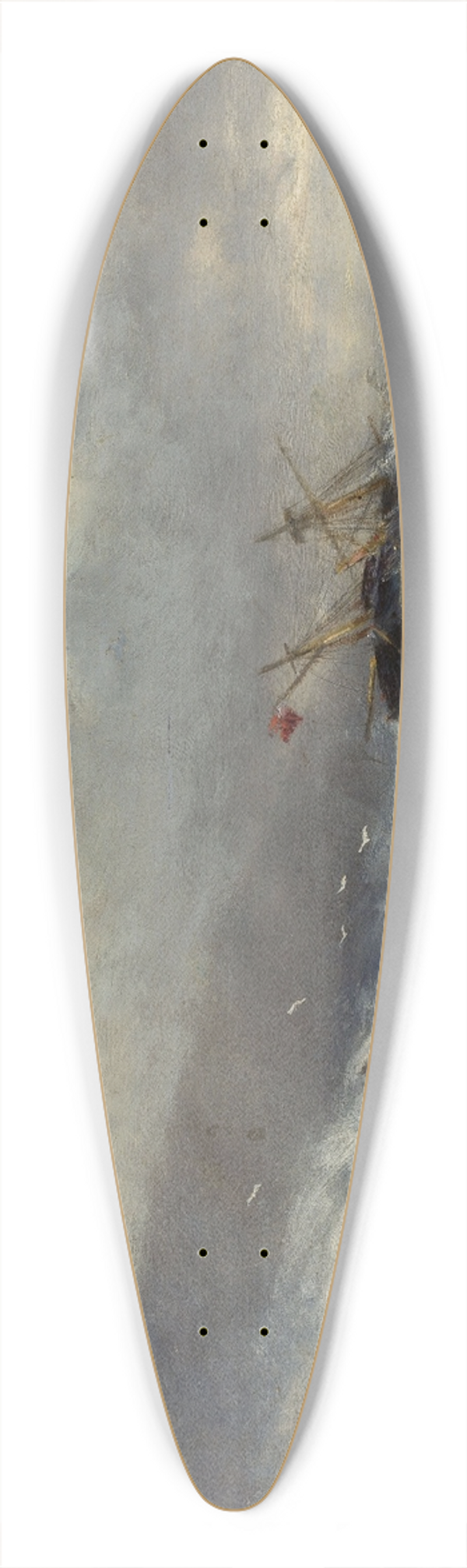 Alexey Petrovich Bogolyubov - Rough sea 39.3 inch art pintail longboard deck