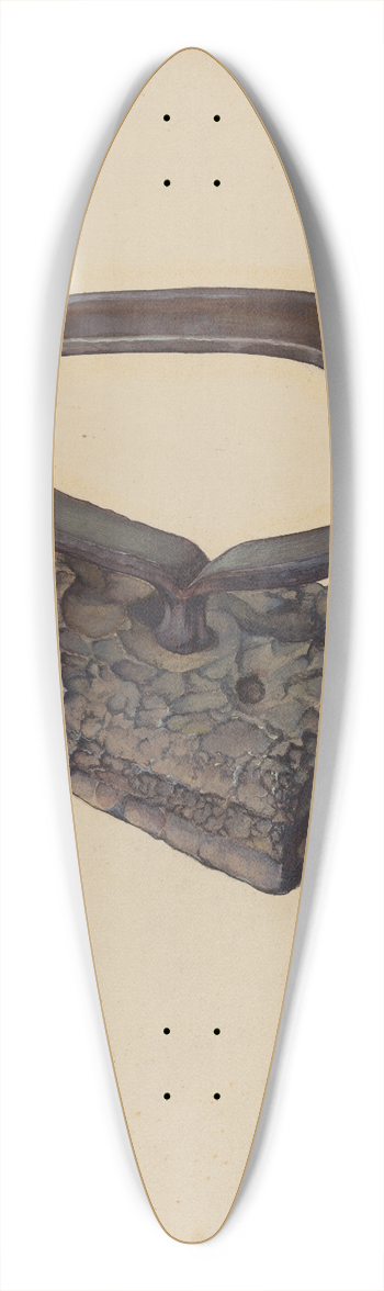 Alf Bruseth - Flatiron 39.3 inch art pintail longboard deck