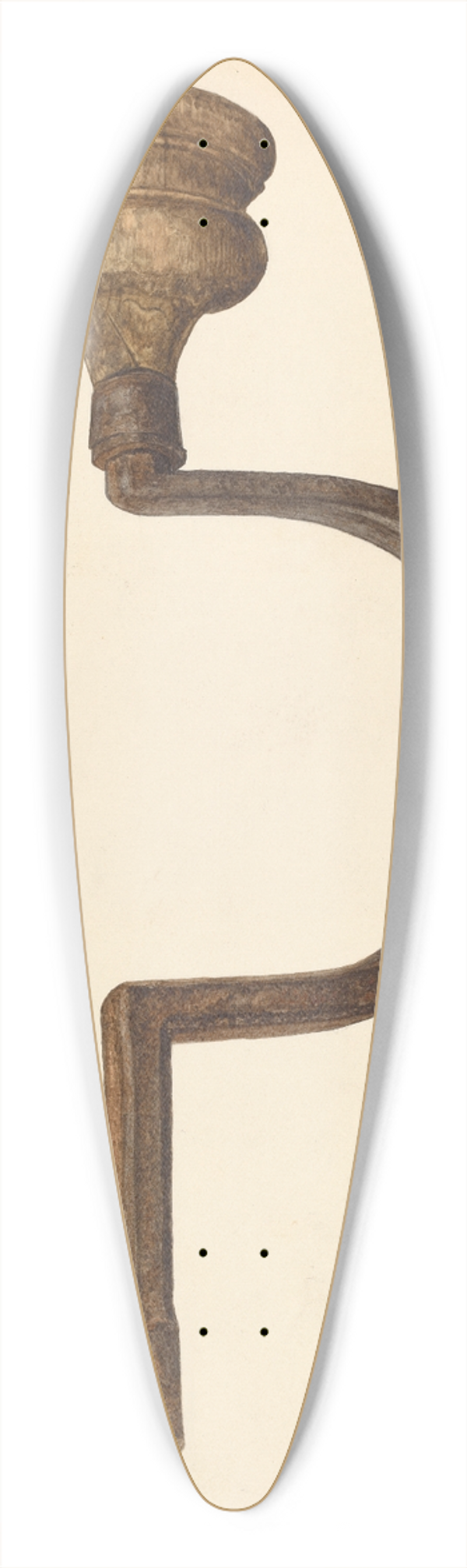 Alfonso Moreno - Bit Brace 39.3 inch art pintail longboard deck