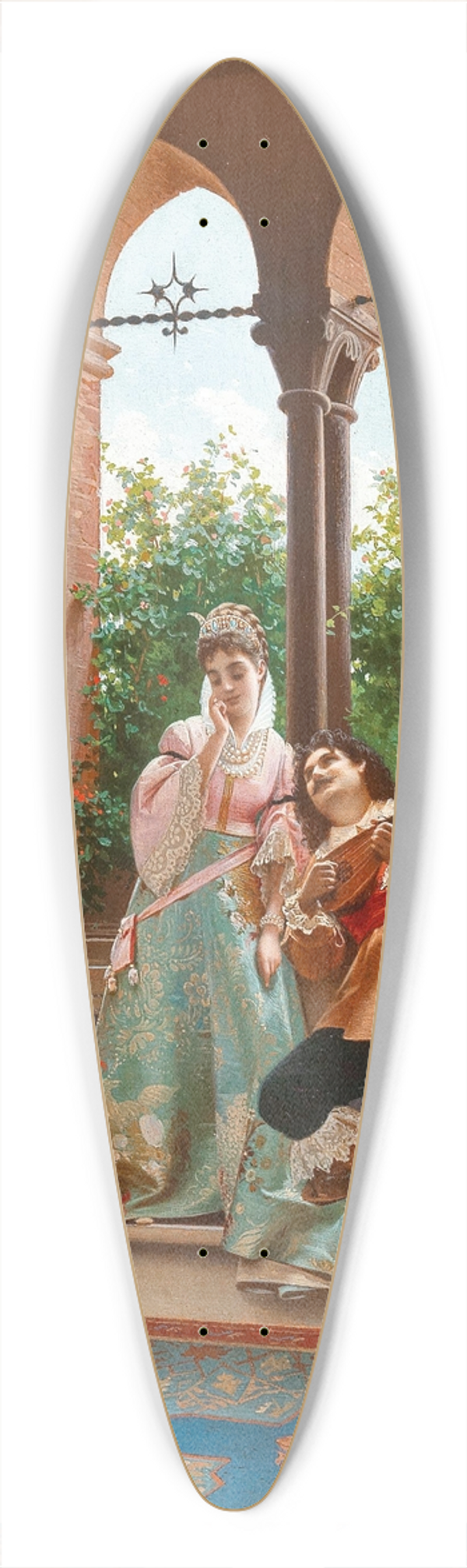 Alfonso Savini - A Serenade 39.3 inch art pintail longboard deck
