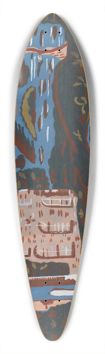 Alfonso Umana - Bandbox Design 39.3 inch art pintail longboard deck