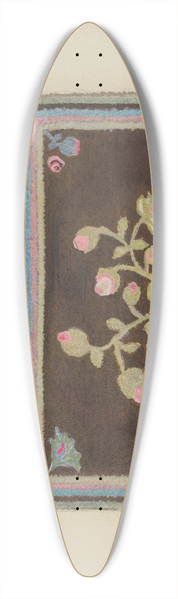 Alfonso Umana - Hooked Rug 39.3 inch art pintail longboard deck