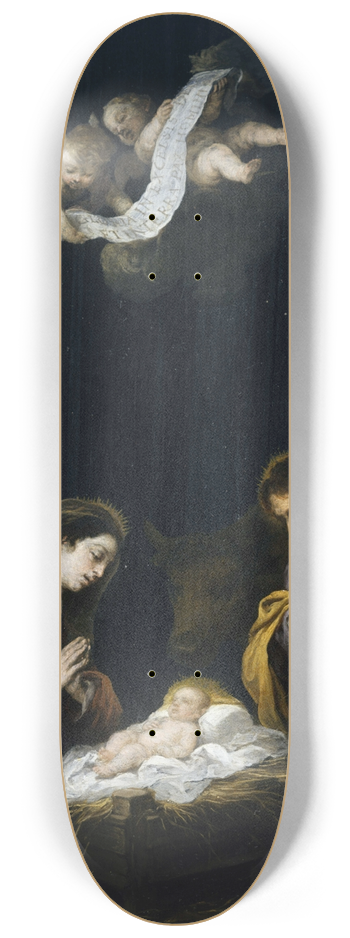 Bartolom Estebn Murillo - The Nativity 8.25 inch art skate deck