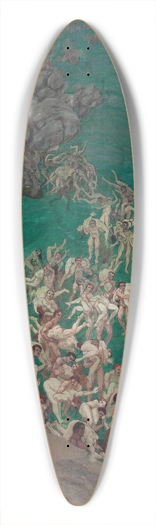 Alfred Basel - The rape of the Sabine women 39.3 inch art pintail longboard deck