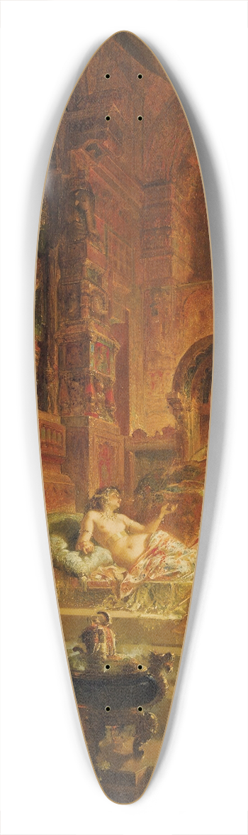 Alfred Choubrac - Scheherazade And The Sultan 39.3 inch art pintail longboard deck