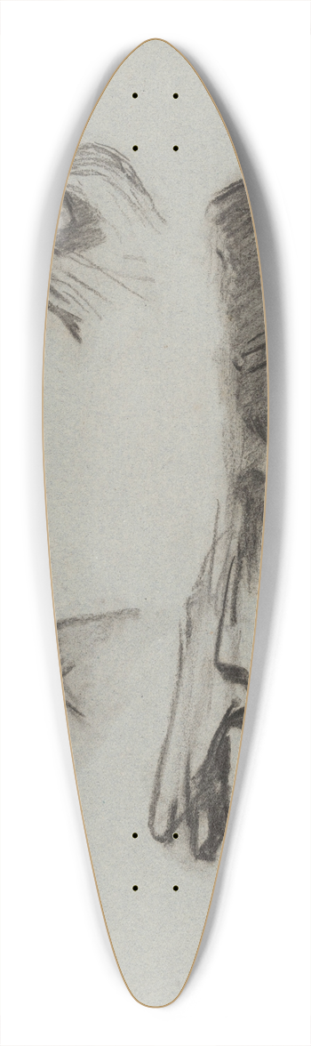 Alfred Cluysenaar - Study of Gipsies 39.3 inch art pintail longboard deck