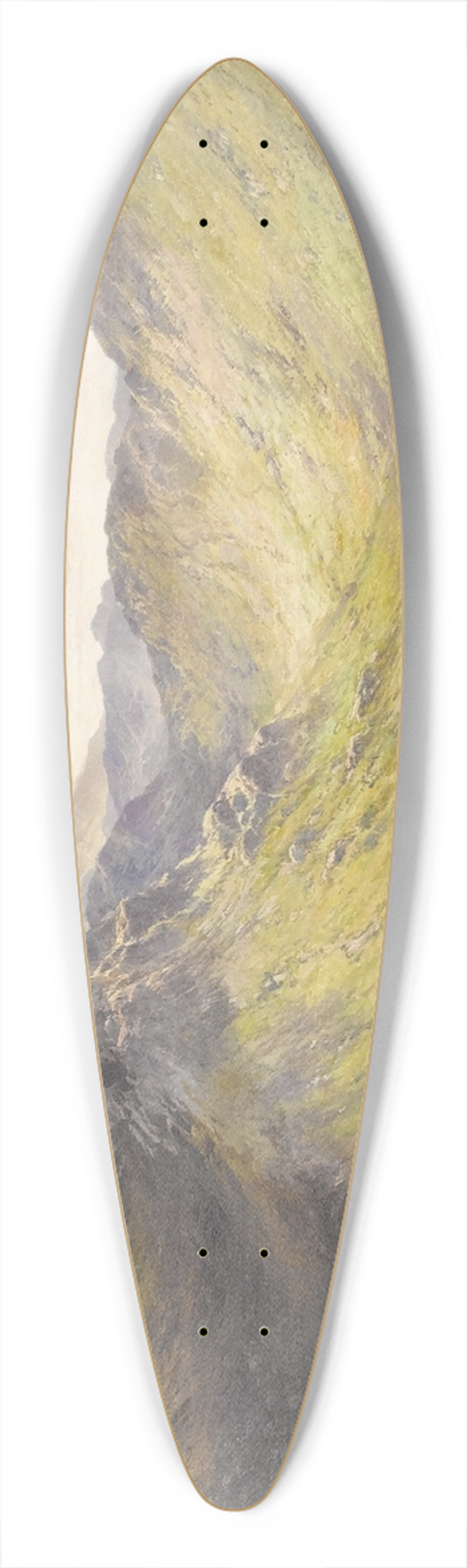 Alfred de Branski - Loch Lomond and Loch Katrine 39.3 inch art pintail longboard deck