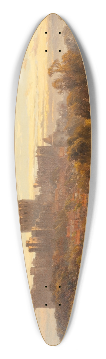 Alfred de Branski - Windsor Castle at sunset 39.3 inch art pintail longboard deck