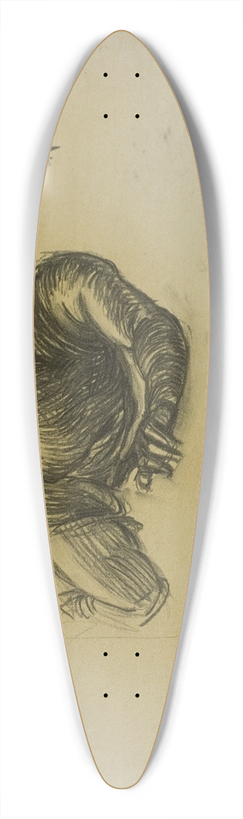 Alfred George Stevens - Flying Figure 39.3 inch art pintail longboard deck