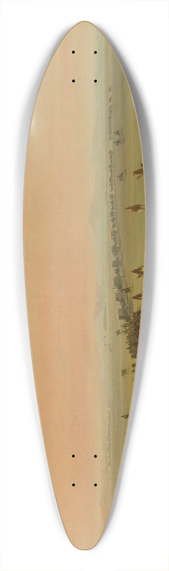 Alfred Jacob Miller - Caravan En Route [Sir William Drummond Stewarts Caravan] 39.3 inch art pintail longboard deck