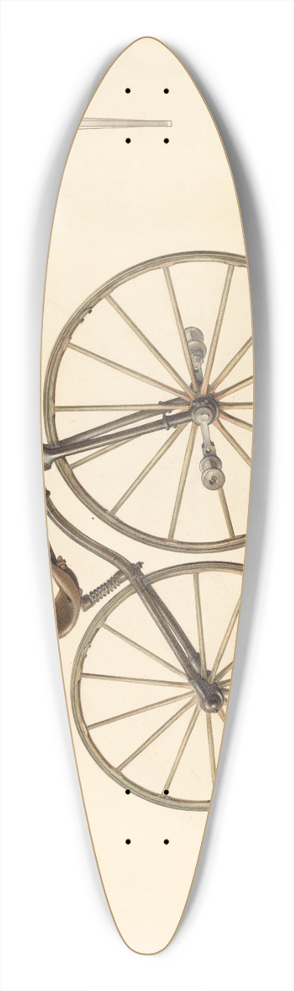 Alfred Koehn - Bicycle 39.3 inch art pintail longboard deck