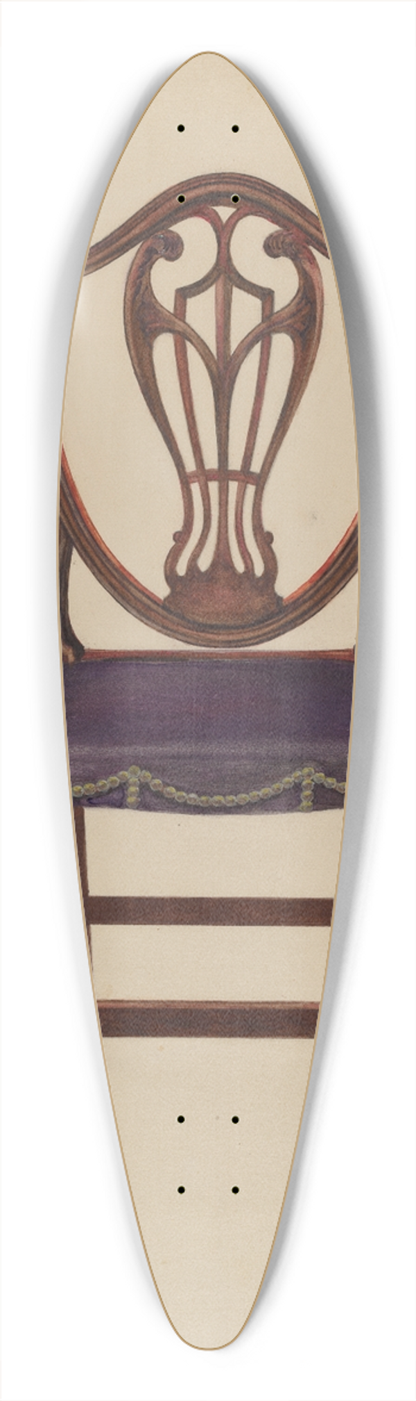 Alfred Nason - Side Chair (one of six) 39.3 inch art pintail longboard deck