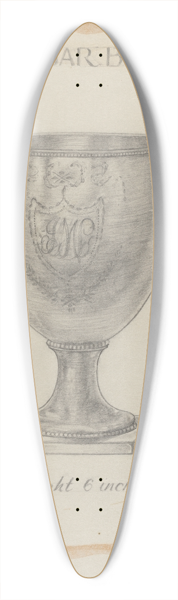 Alfred Nason - Silver Sugar Bowl 39.3 inch art pintail longboard deck