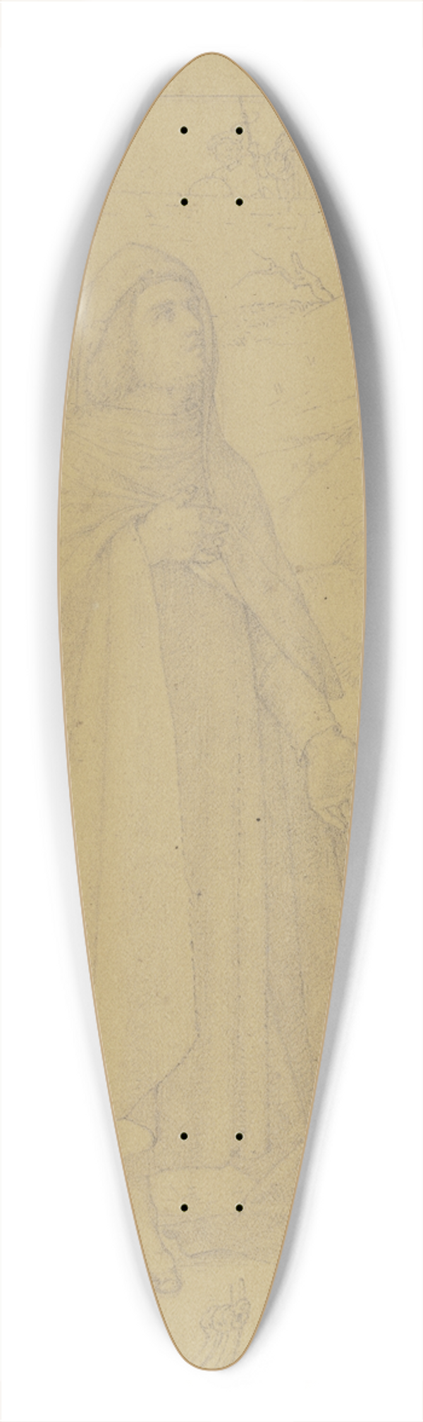 Alfred Rethel - Daniel in the lions den 39.3 inch art pintail longboard deck