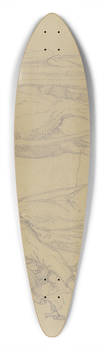 Alfred Rethel - The Good Samaritan 39.3 inch art pintail longboard deck
