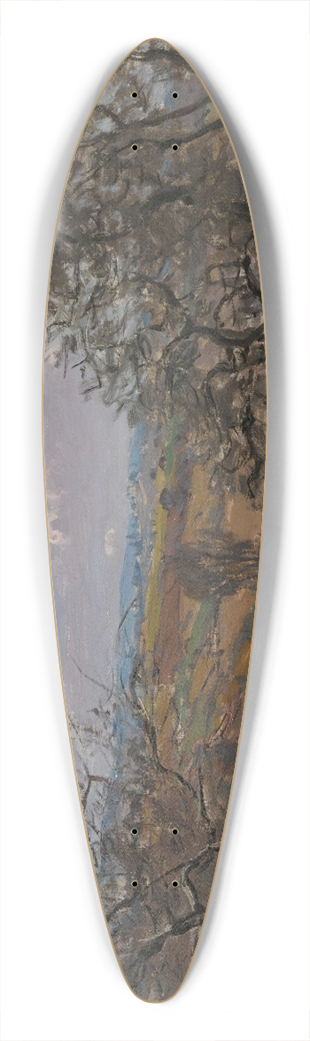 Alfred Sisley - Bougival 39.3 inch art pintail longboard deck