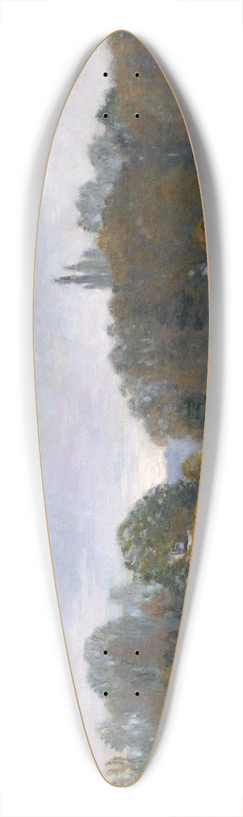 Alfred Sisley - Landscape at Louveciennes 39.3 inch art pintail longboard deck
