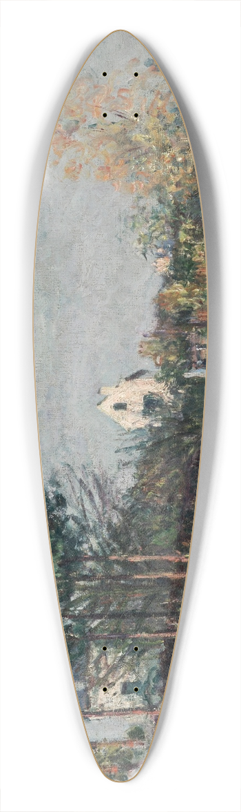 Alfred Sisley - Le pont du chemin de fer 39.3 inch art pintail longboard deck