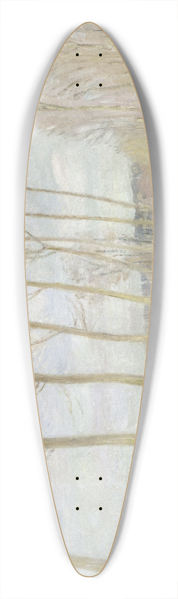 Alfred Sisley - The Loings Canal 39.3 inch art pintail longboard deck