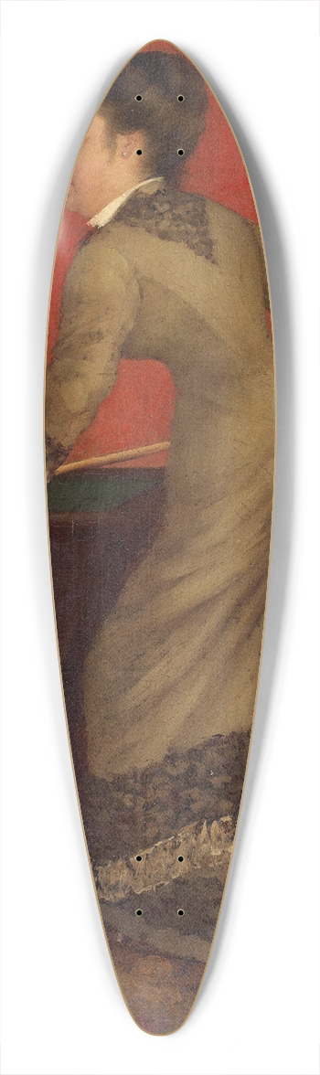 Alfred Stevens - Elegant at Billiards 39.3 inch art pintail longboard deck