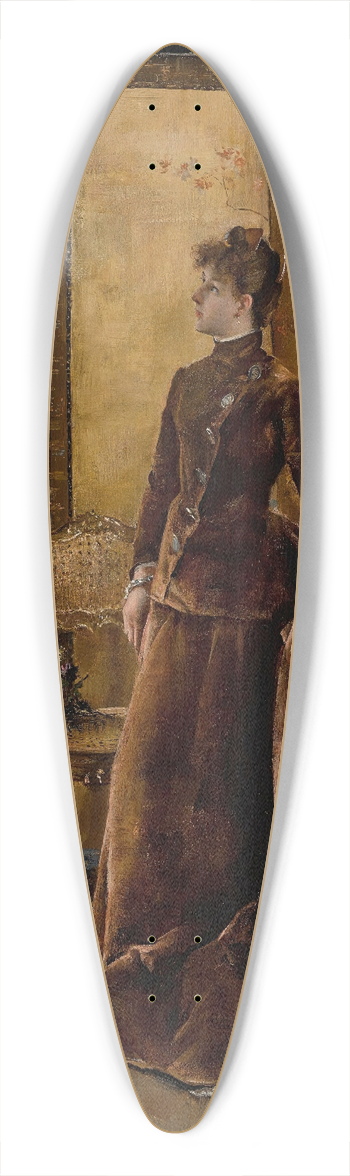 Alfred Stevens - La Neige 39.3 inch art pintail longboard deck