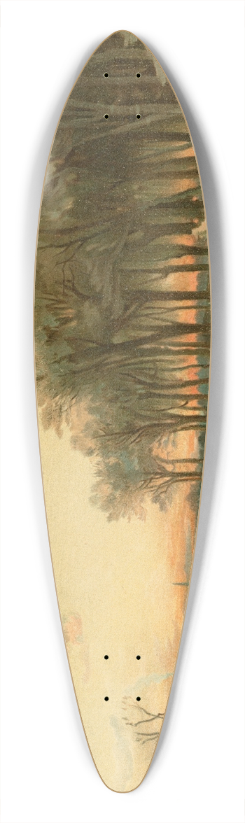 Alfred Thompson Bricher - Winter in Maine 39.3 inch art pintail longboard deck