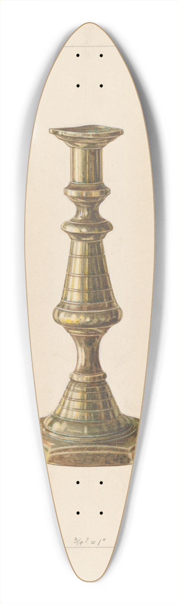 Alfred Walbeck - Candlestick 39.3 inch art pintail longboard deck