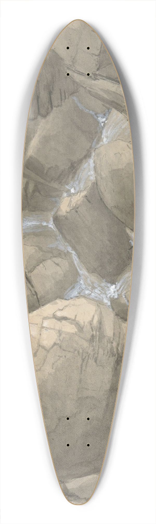 Alfred Wordsworth Thompson - Descending theBlackwater 39.3 inch art pintail longboard deck