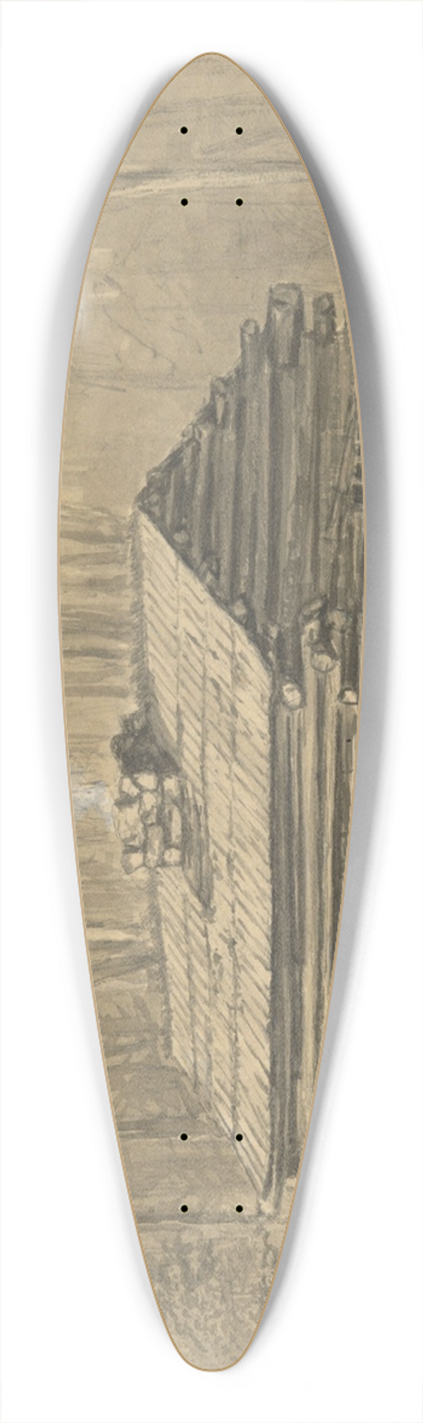 Alfred Wordsworth Thompson - Hotel Conway on the BlackWater midlate 39.3 inch art pintail longboard deck