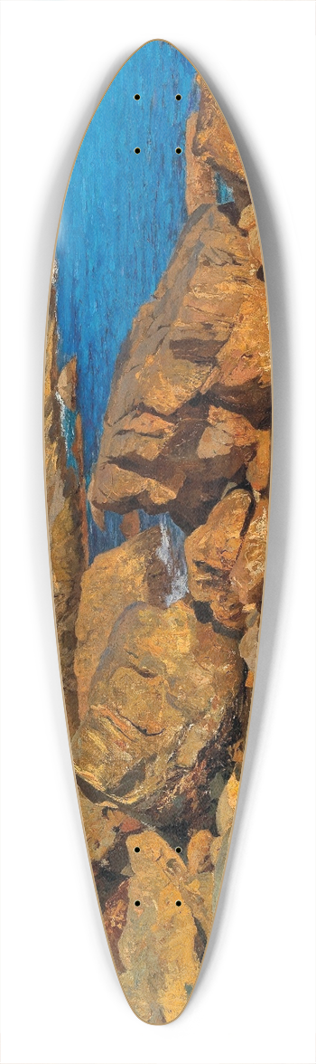 Alfred Zoff - Felsige Kste bei Nervi in Abendsonne 39.3 inch art pintail longboard deck