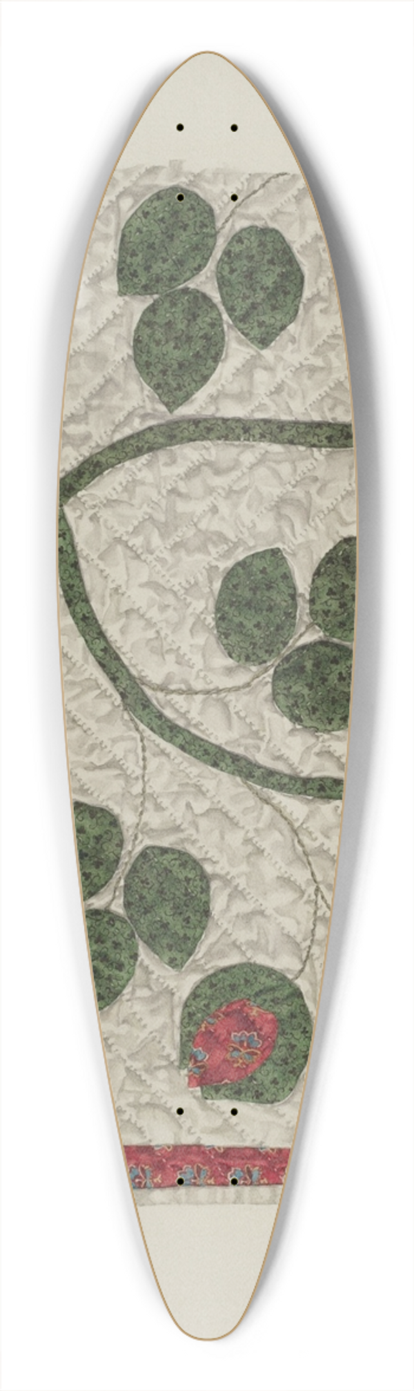 Alice Cosgrove - Quilt  Tulip Pattern 39.3 inch art pintail longboard deck