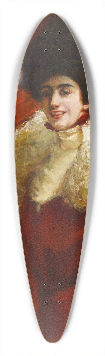 Alice Pike Barney - Alice Warder Garrett 39.3 inch art pintail longboard deck