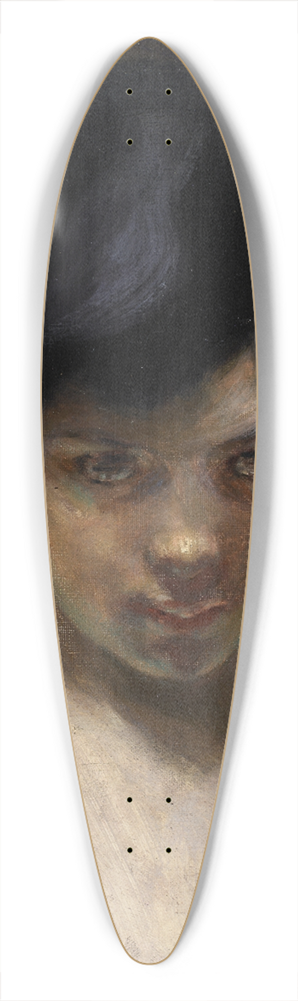 Alice Pike Barney - Study Head of a Boy 39.3 inch art pintail longboard deck