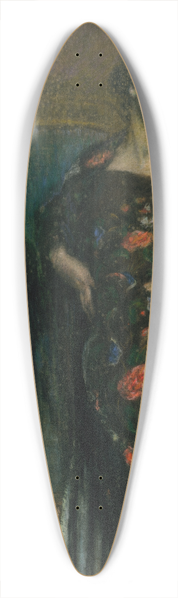 Alice Pike Barney - The Spanish Shawl 39.3 inch art pintail longboard deck